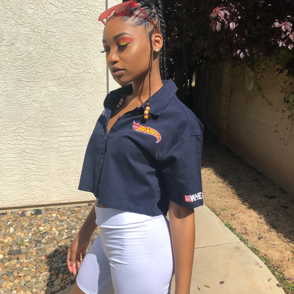 Hot wheels cropped polo